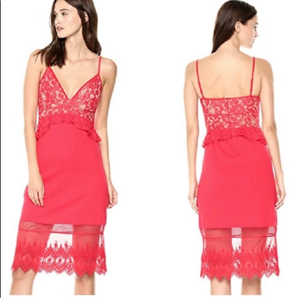 French connection Red lace dress- very sexy- NWT